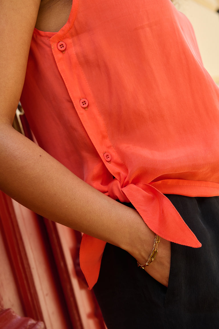 Froks Hope Sommer Skjorte / Hot tigerlily