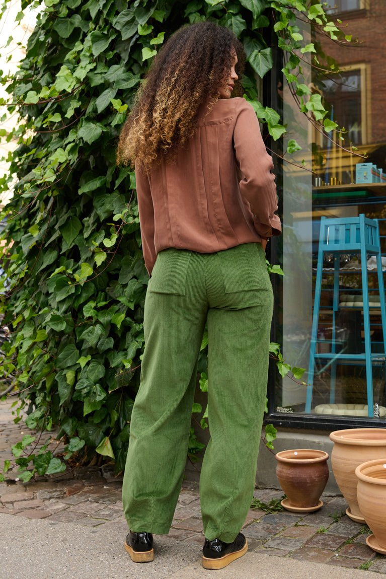 Froks Leia Bukser / Willow green corduroy