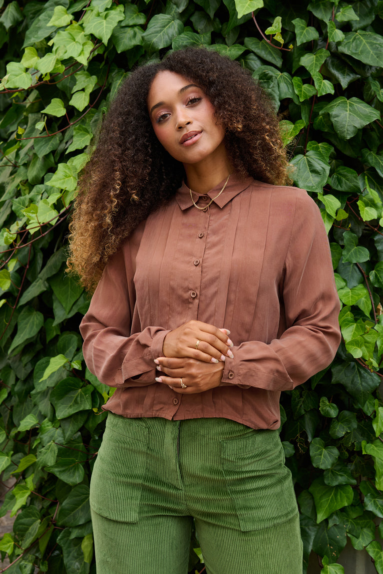 Froks Pen Skjorte / Earth brown