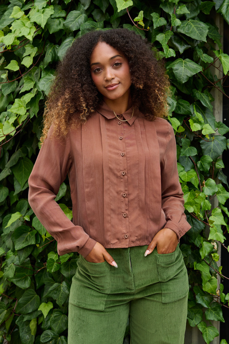 Froks Pen Skjorte / Earth brown