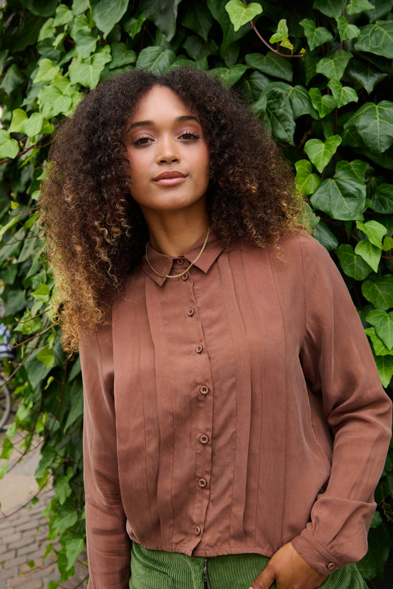 Froks Pen Skjorte / Earth brown