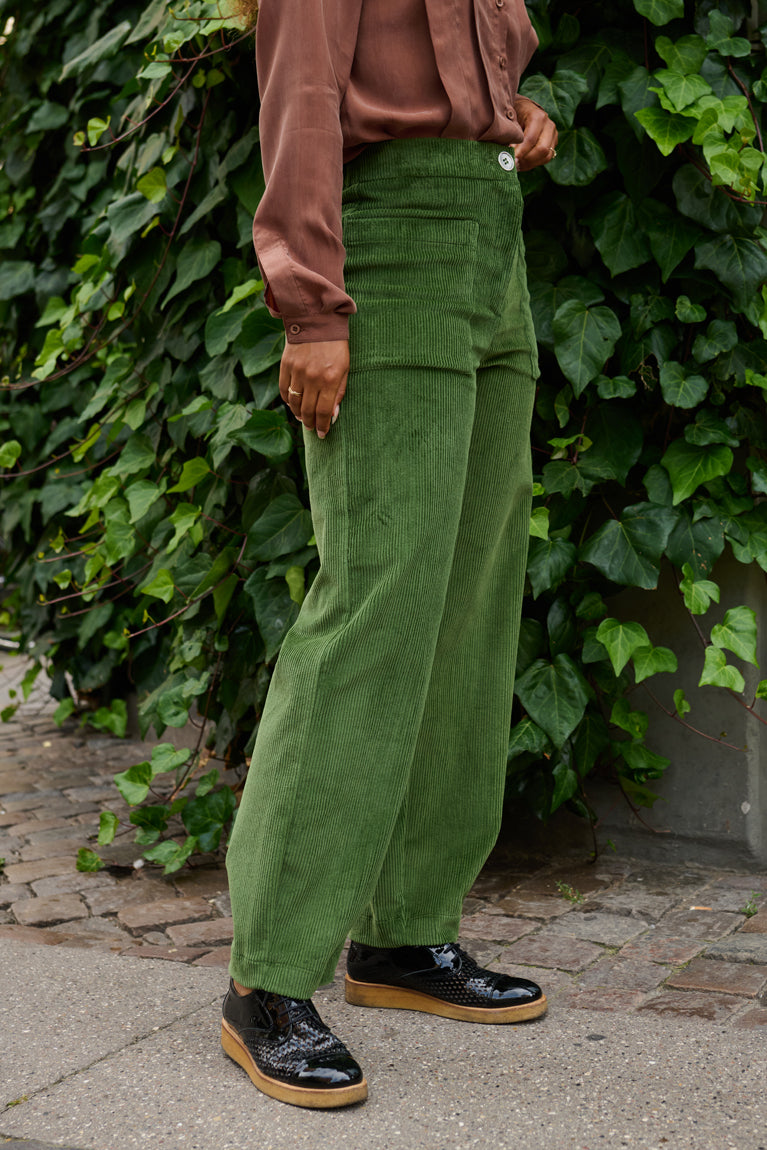 Froks Leia Bukser / Willow green corduroy