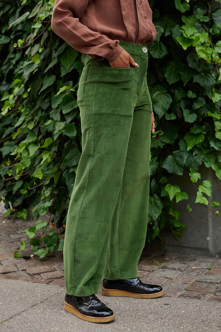 Froks Leia Bukser / Willow green corduroy