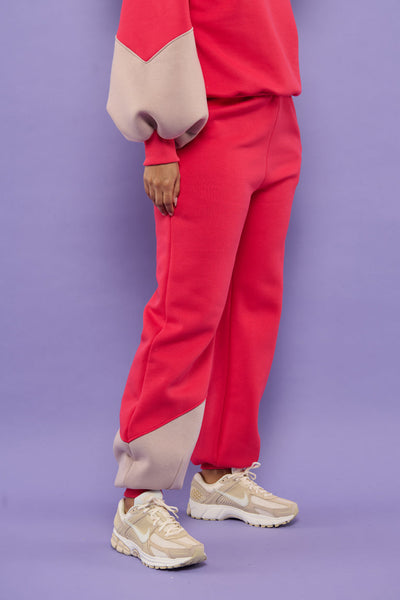 Froks Isabel Sweatpants / Watermelon & Desert sand