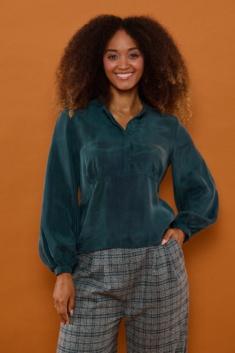 Froks Amelia Tunika Skjorte / Forest green