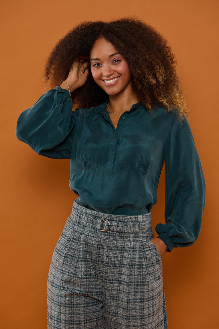 Froks Amelia Tunika Skjorte / Forest green