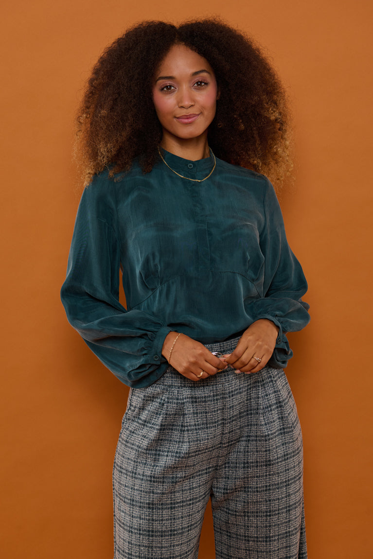 Froks Amelia Tunika Skjorte / Forest green