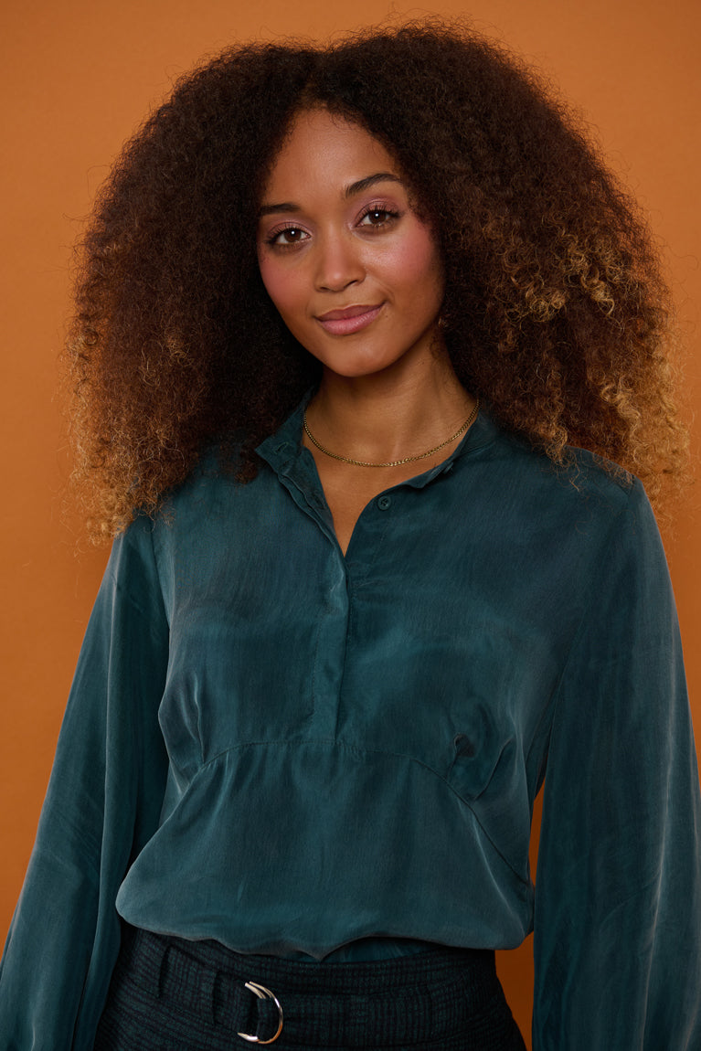 Froks Amelia Tunika Skjorte / Forest green