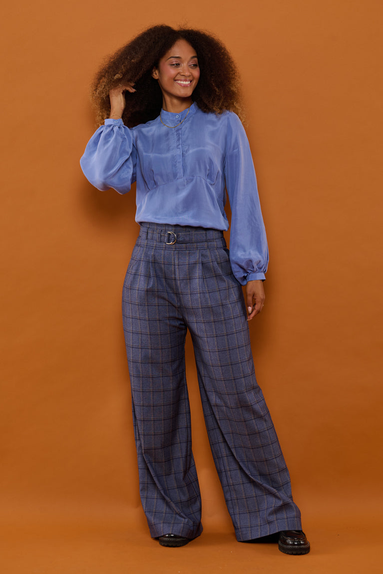 Froks Julie Bukser / Blue & Hazel faded checks