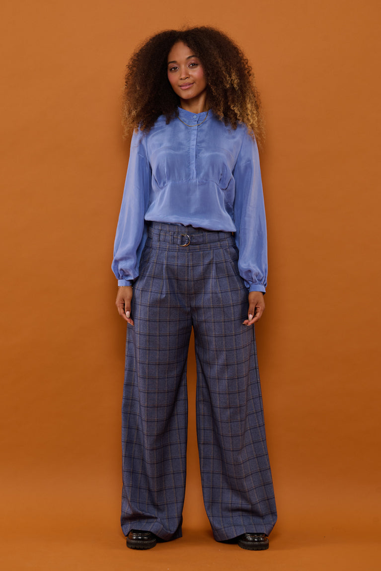Froks Julie Bukser / Blue & Hazel faded checks