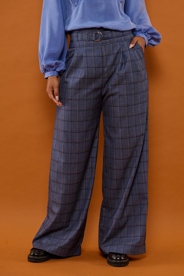 Froks Julie Bukser / Blue & Hazel faded checks