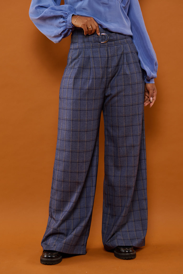 Froks Julie Bukser / Blue & Hazel faded checks