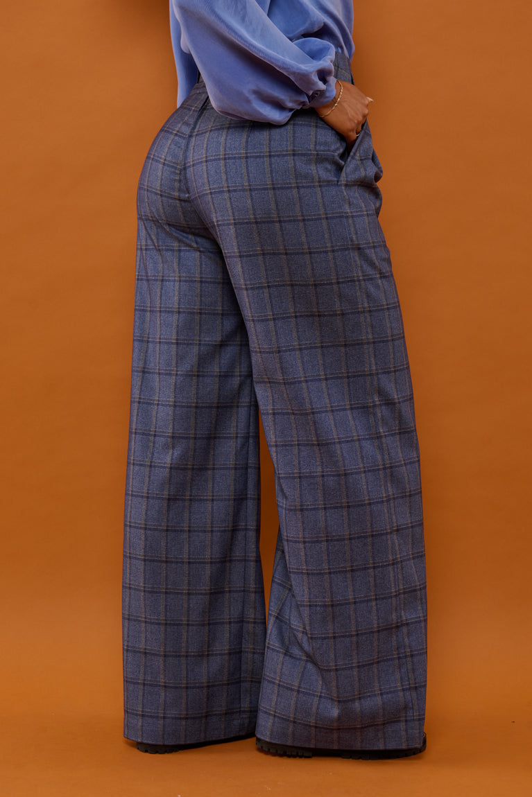 Froks Julie Bukser / Blue & Hazel faded checks