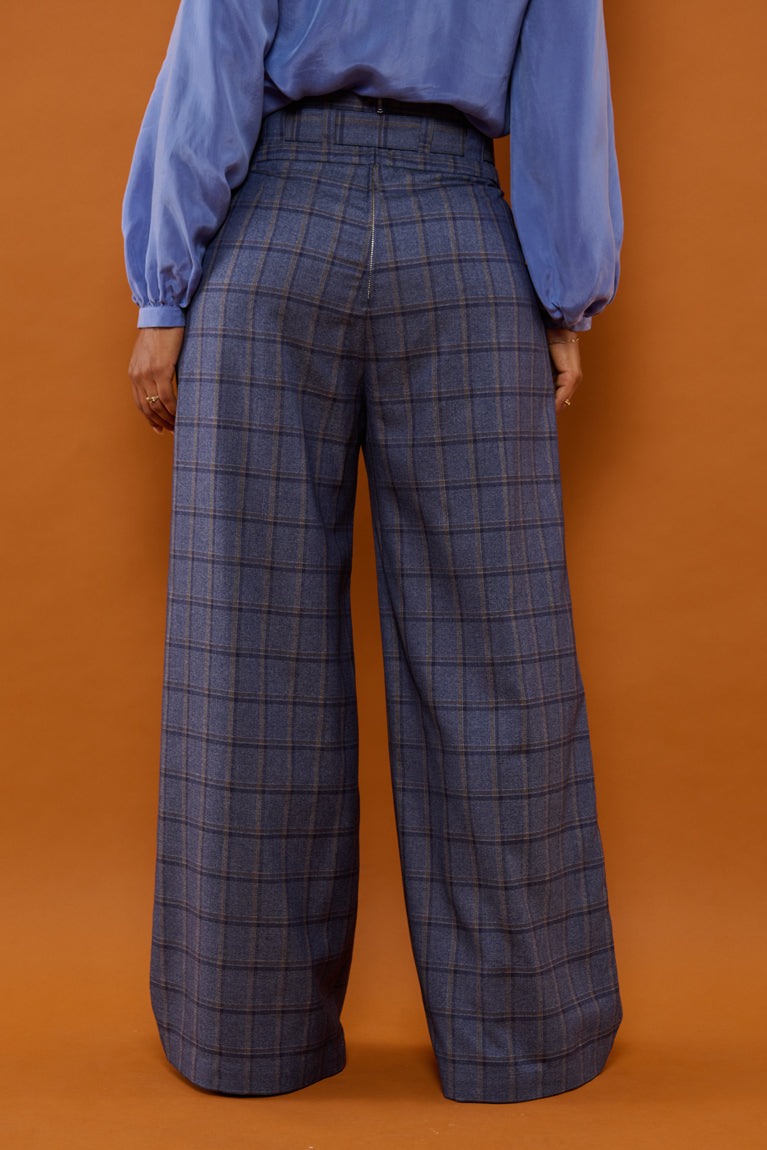 Froks Julie Bukser / Blue & Hazel faded checks