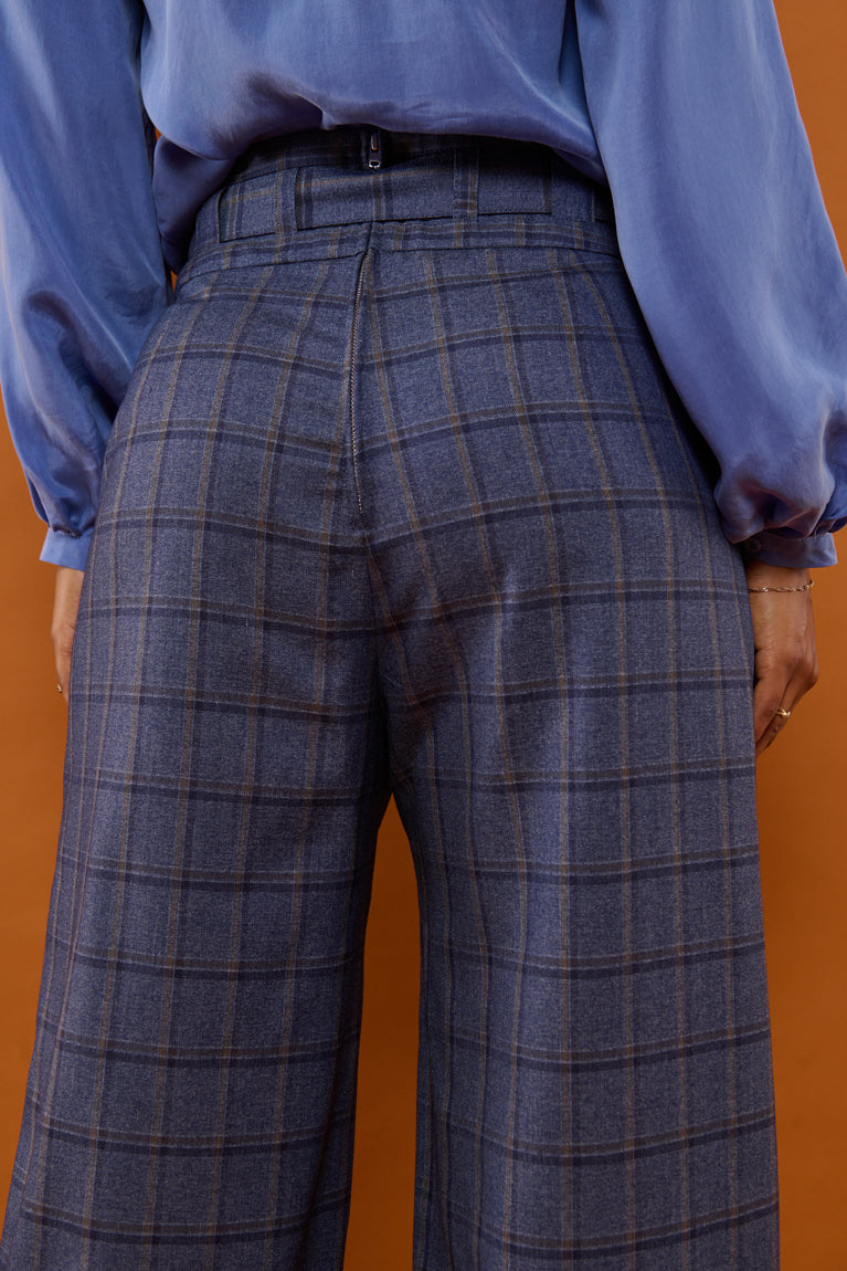Froks Julie Bukser / Blue & Hazel faded checks