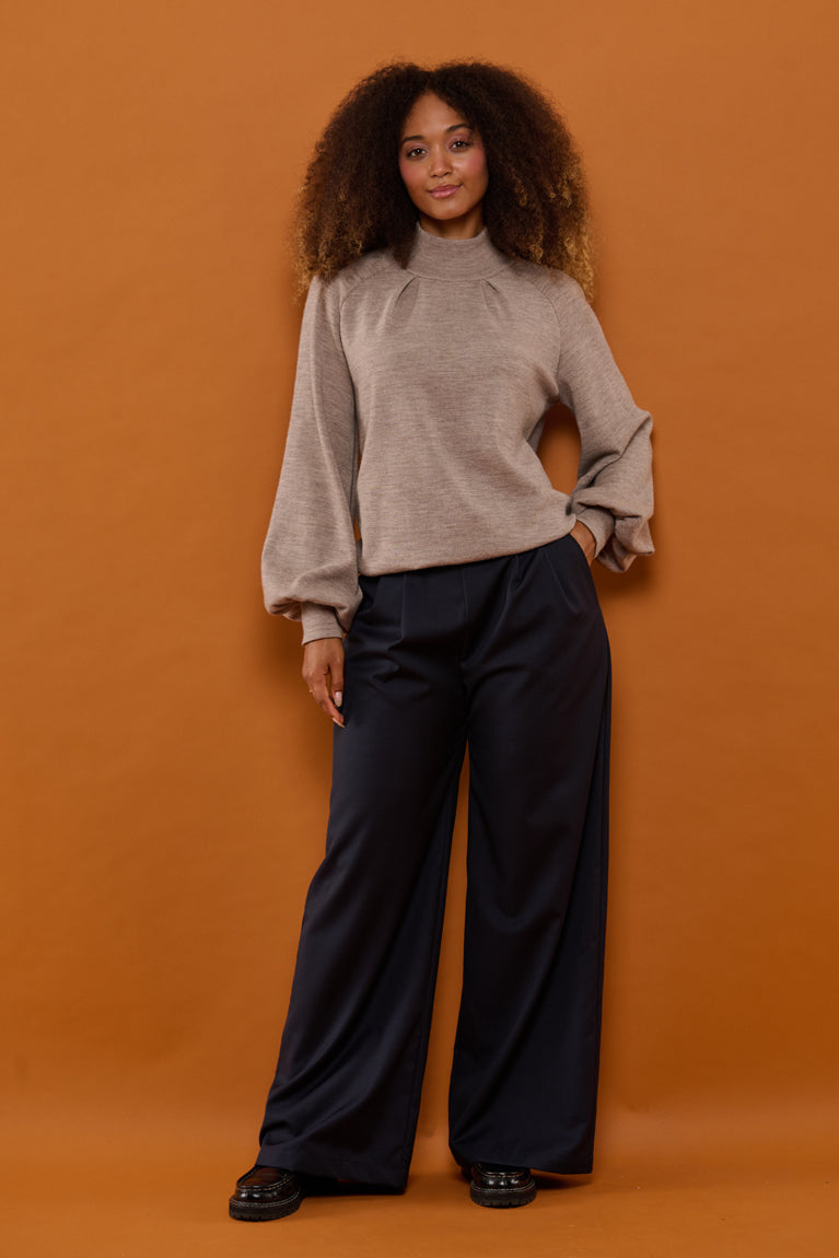 Froks Emilia Bukser / Midnight blue wool