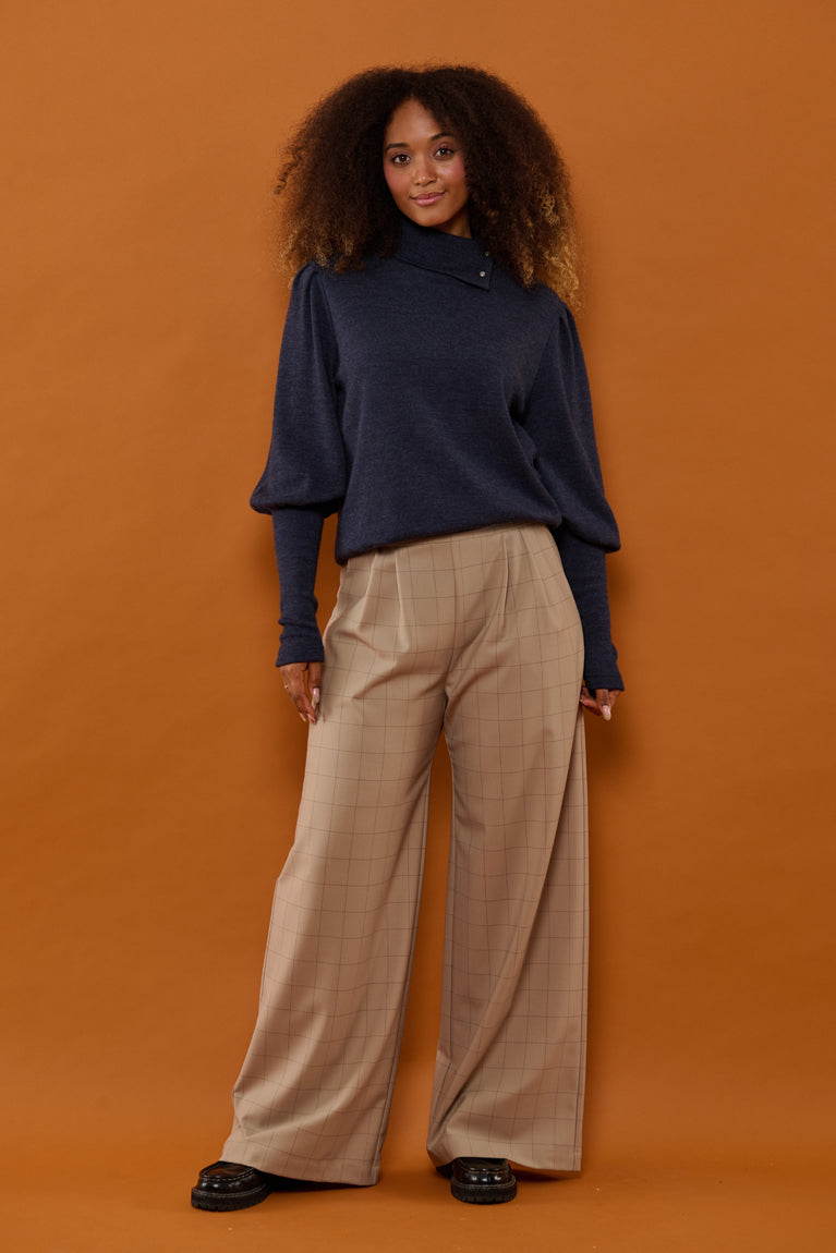 Froks Jenny Bluse / Night blue merino wool