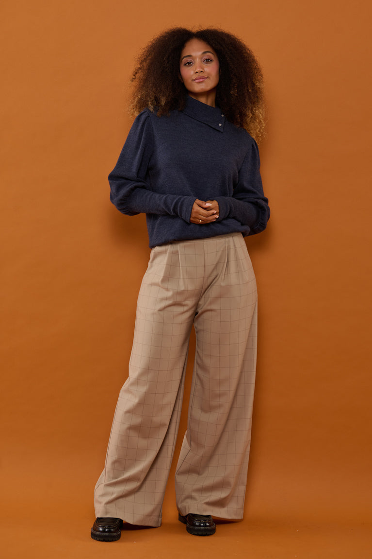 Froks Jenny Bluse / Night blue merino wool