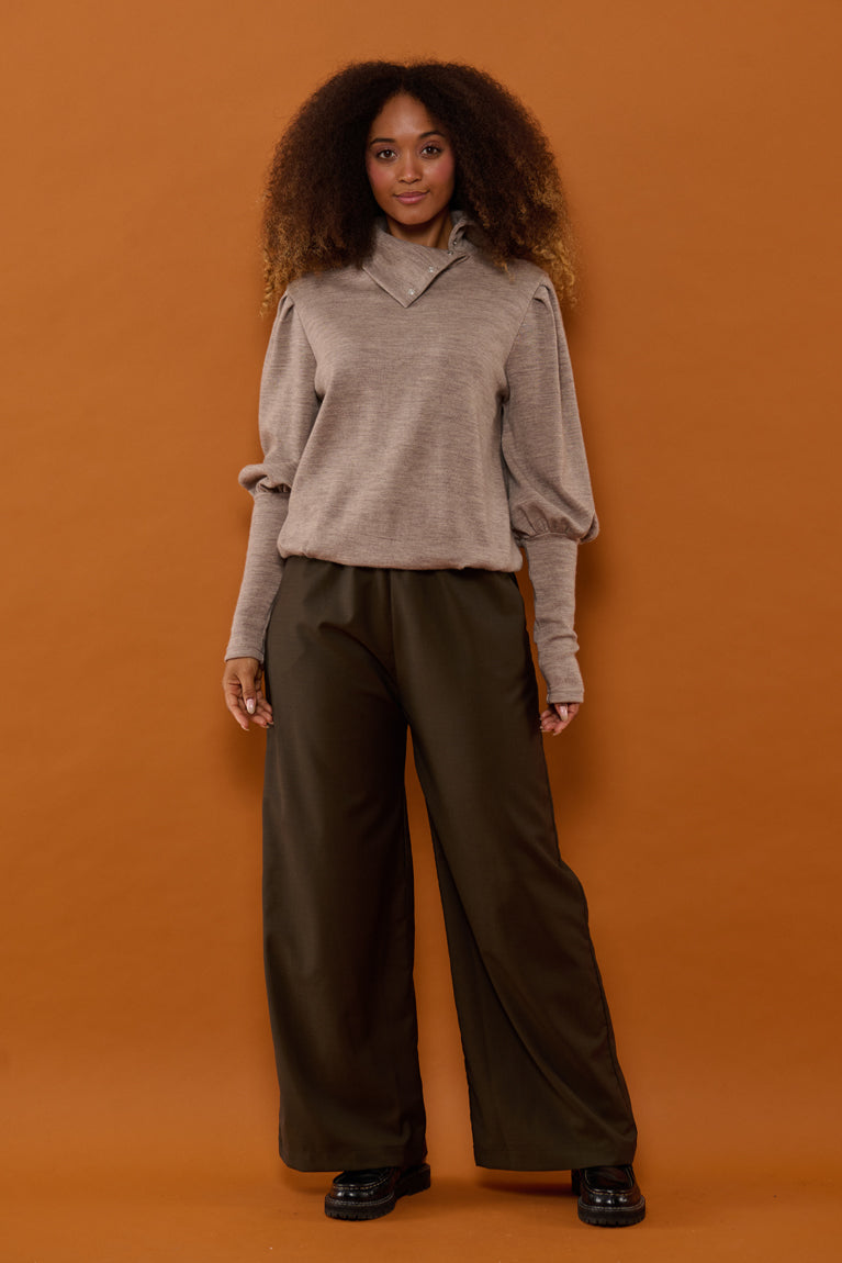 Froks Jenny Bluse / Sesame merino wool