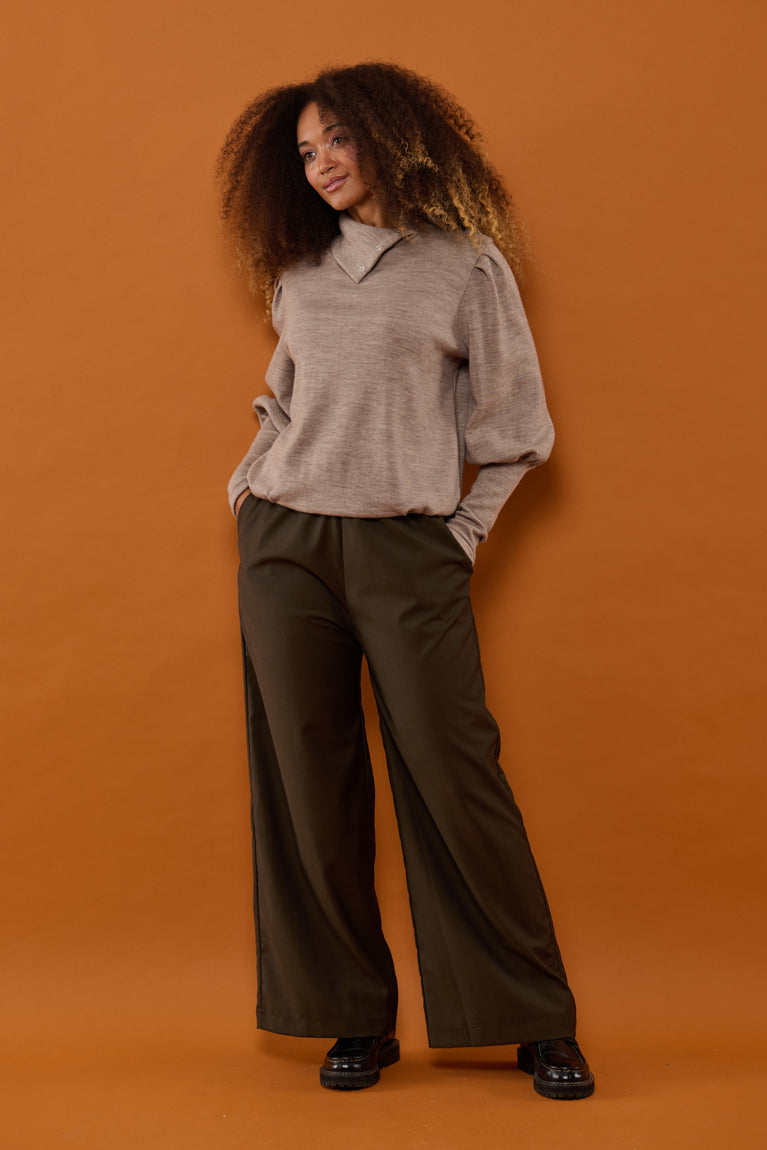 Froks Jenny Bluse / Sesame merino wool