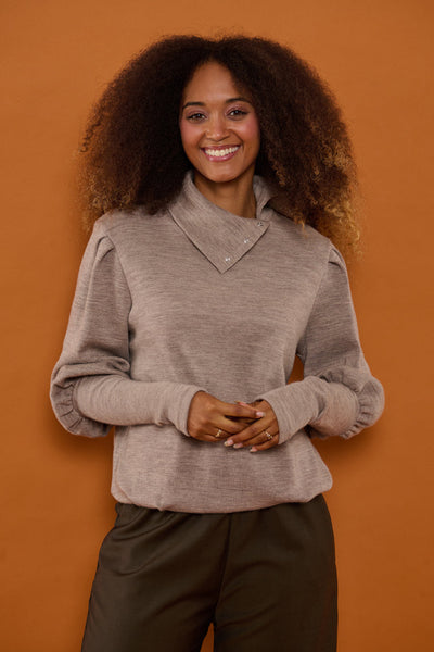 Froks Jenny Bluse / Sesame merino wool