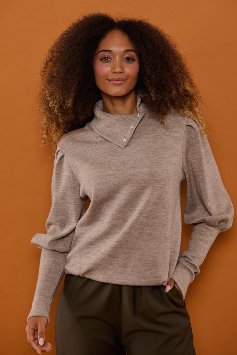 Froks Jenny Bluse / Sesame merino wool