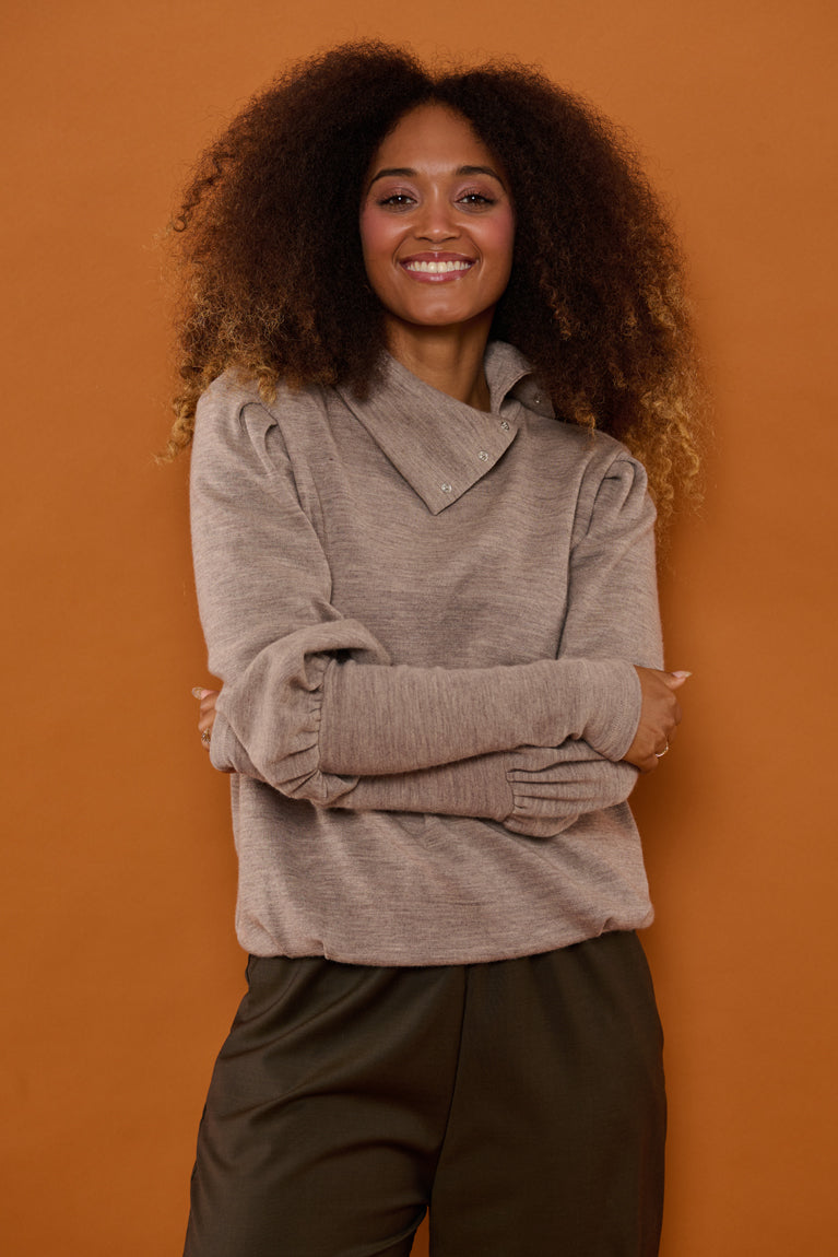 Froks Jenny Bluse / Sesame merino wool