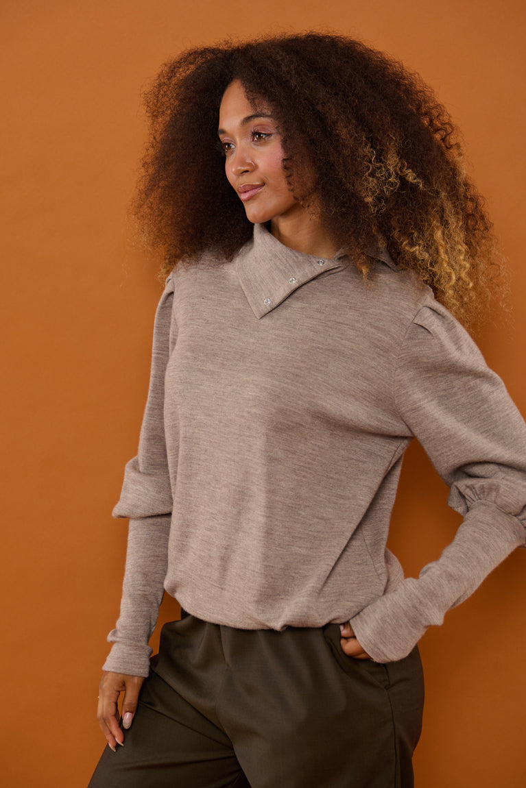 Froks Jenny Bluse / Sesame merino wool