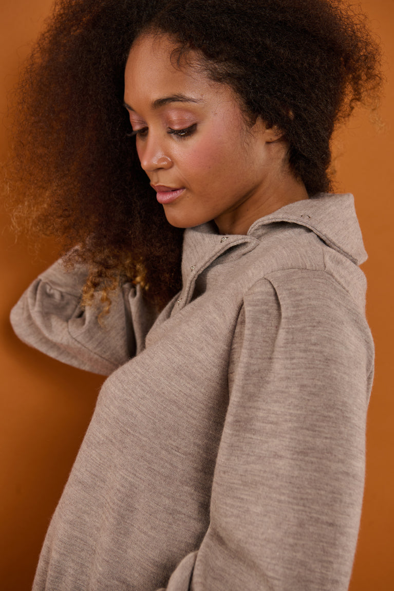 Froks Jenny Bluse / Sesame merino wool