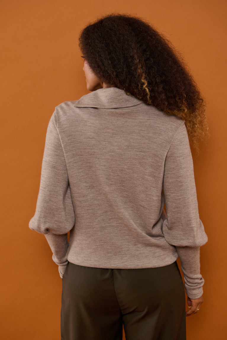 Froks Jenny Bluse / Sesame merino wool