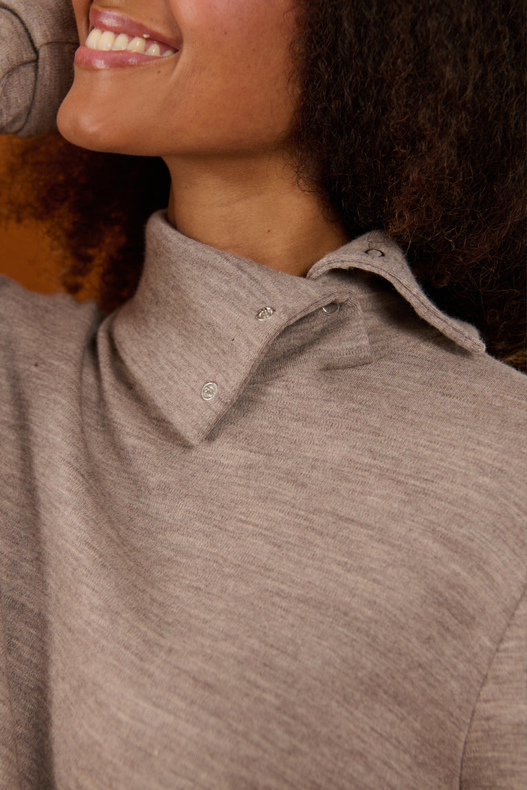 Froks Jenny Bluse / Sesame merino wool