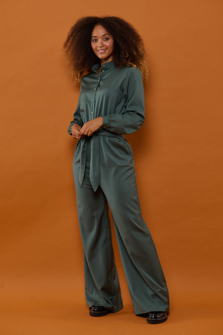 Froks Carla Sleeve Long Body Dragt / Sedona sage wool