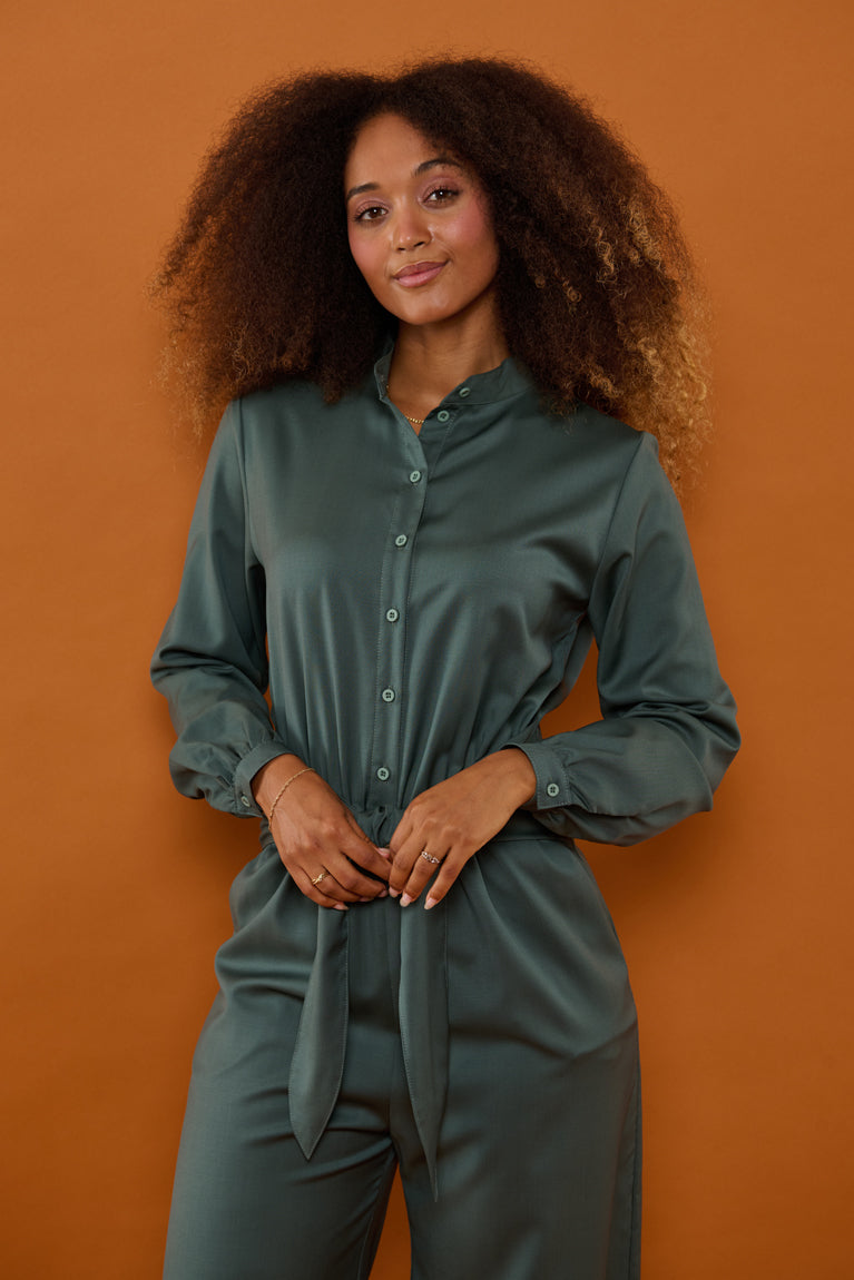 Froks Carla Sleeve Long Body Dragt / Sedona sage wool