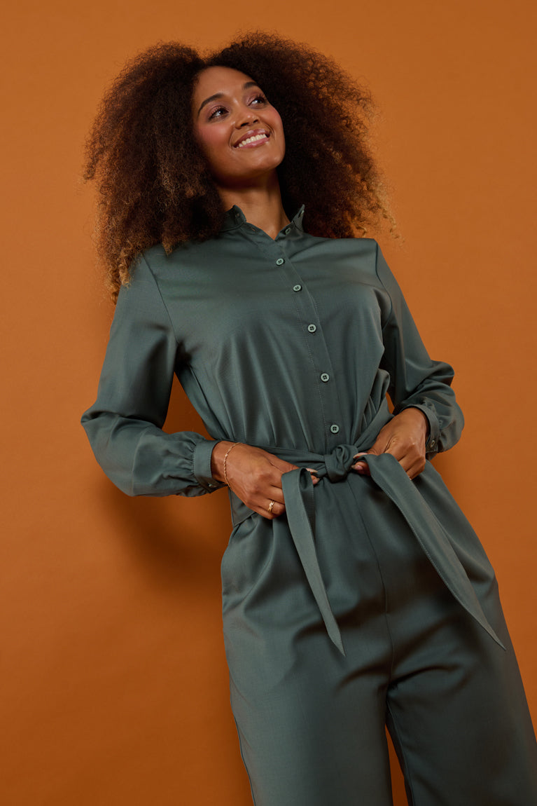 Froks Carla Sleeve Long Body Dragt / Sedona sage wool