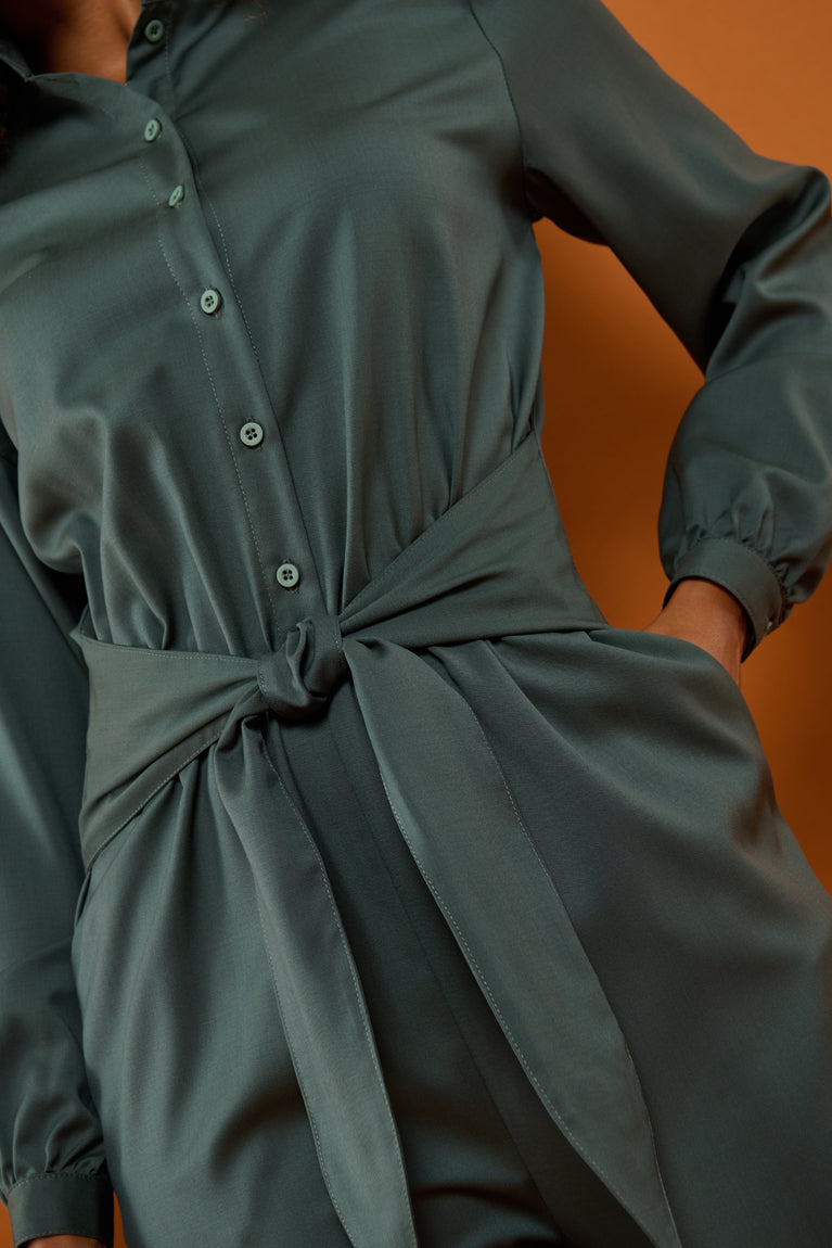 Froks Carla Sleeve Long Body Dragt / Sedona sage wool