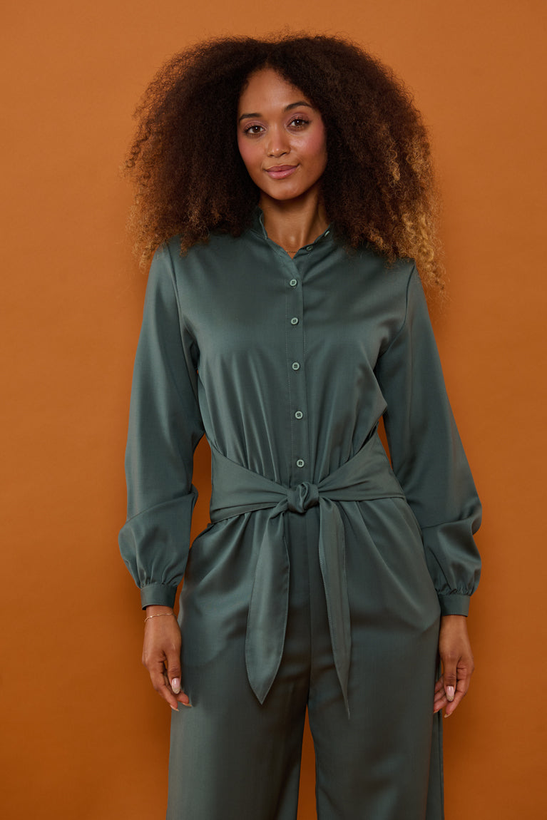 Froks Carla Sleeve Long Body Dragt / Sedona sage wool