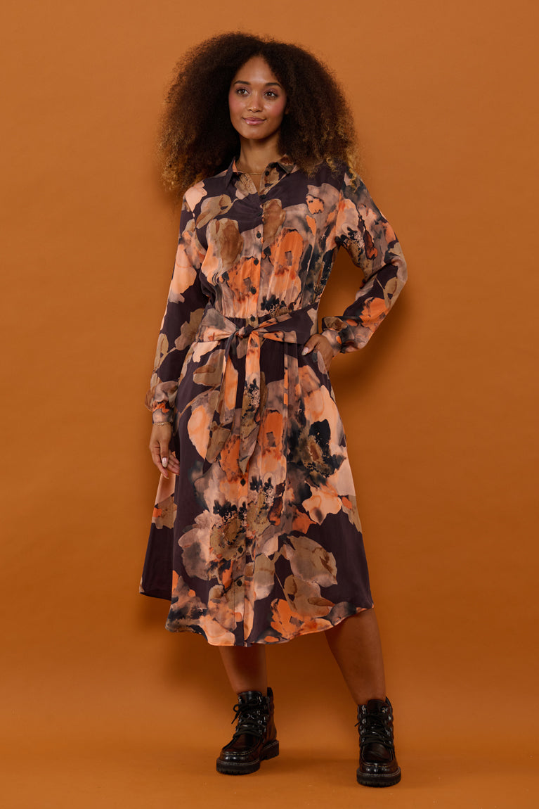 Froks Carla Sleeve Kjole / Splash of earth tones & Flowers