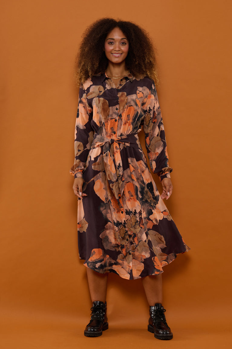 Froks Carla Sleeve Kjole / Splash of earth tones & Flowers