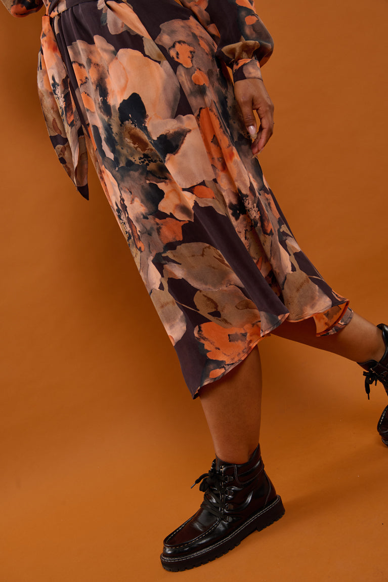 Froks Carla Sleeve Kjole / Splash of earth tones & Flowers