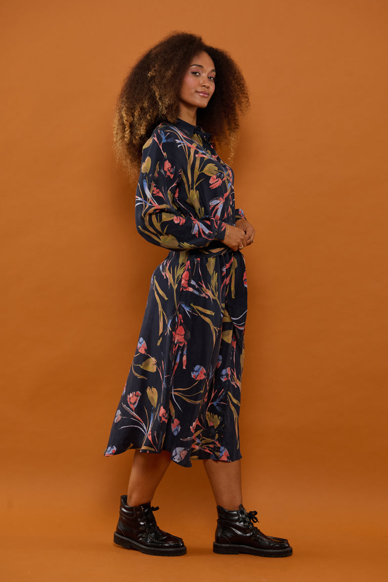 Froks Carla Sleeve Kjole / Botanical night garden