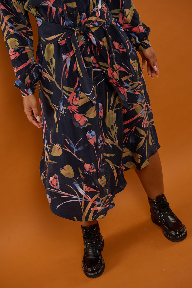 Froks Carla Sleeve Kjole / Botanical night garden