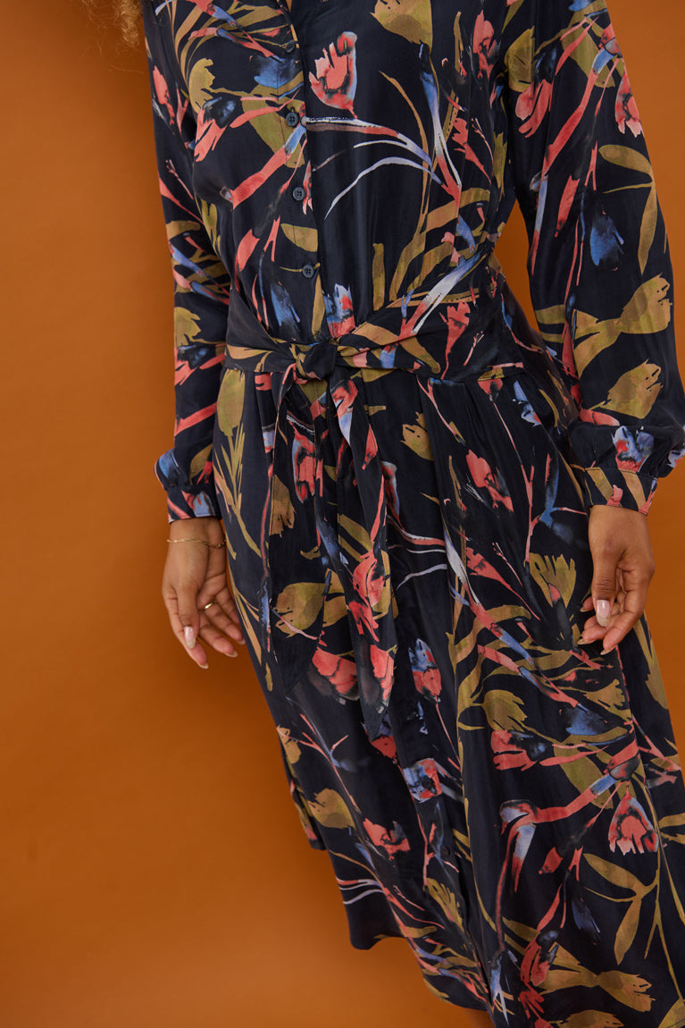 Froks Carla Sleeve Kjole / Botanical night garden