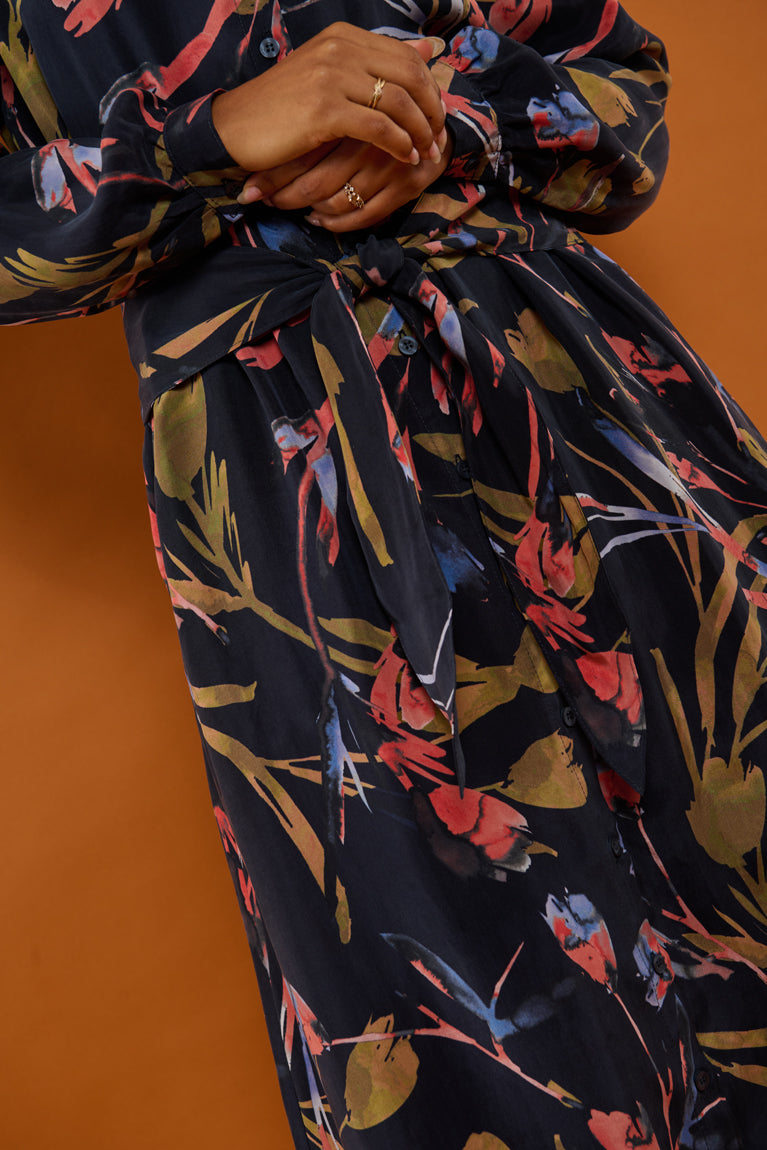 Froks Carla Sleeve Kjole / Botanical night garden