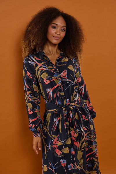 Froks Carla Sleeve Kjole / Botanical night garden