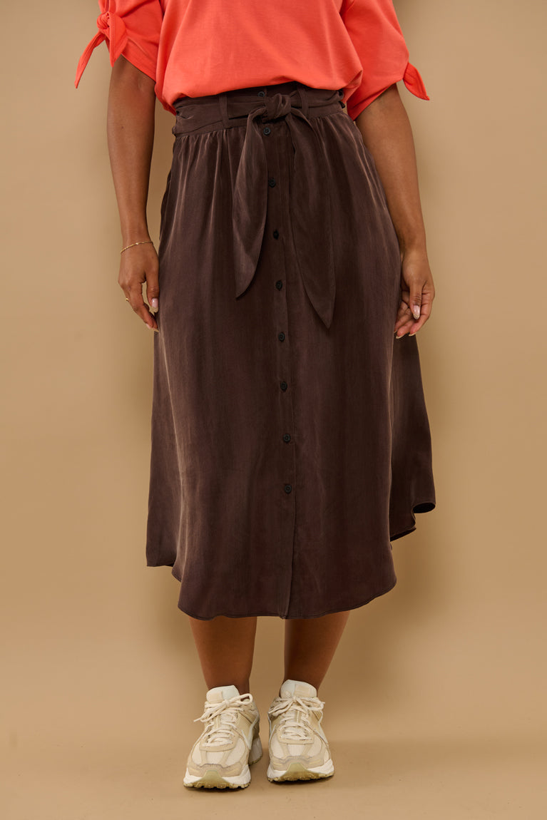 Froks Carla Nederdel / Coffee brown