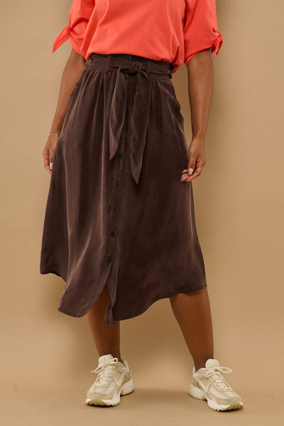 Froks Carla Nederdel / Coffee brown