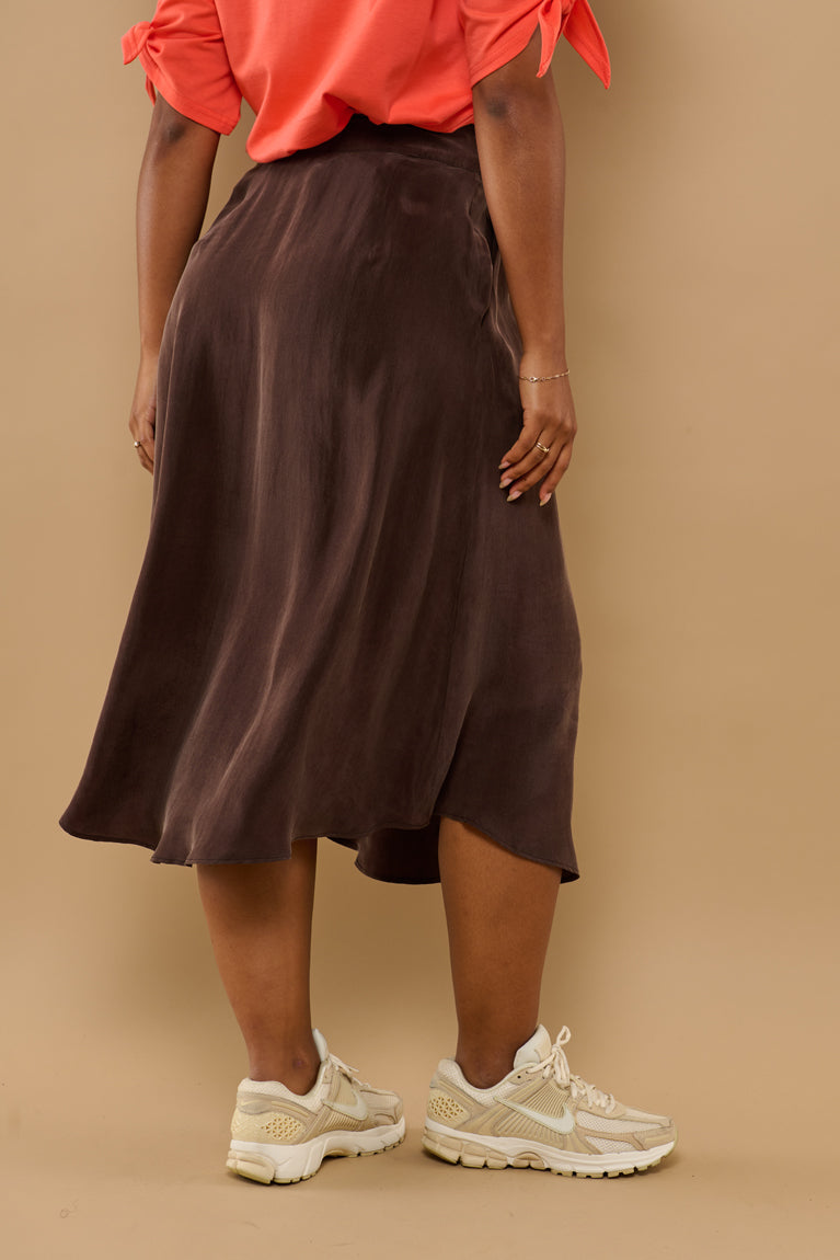 Froks Carla Nederdel / Coffee brown