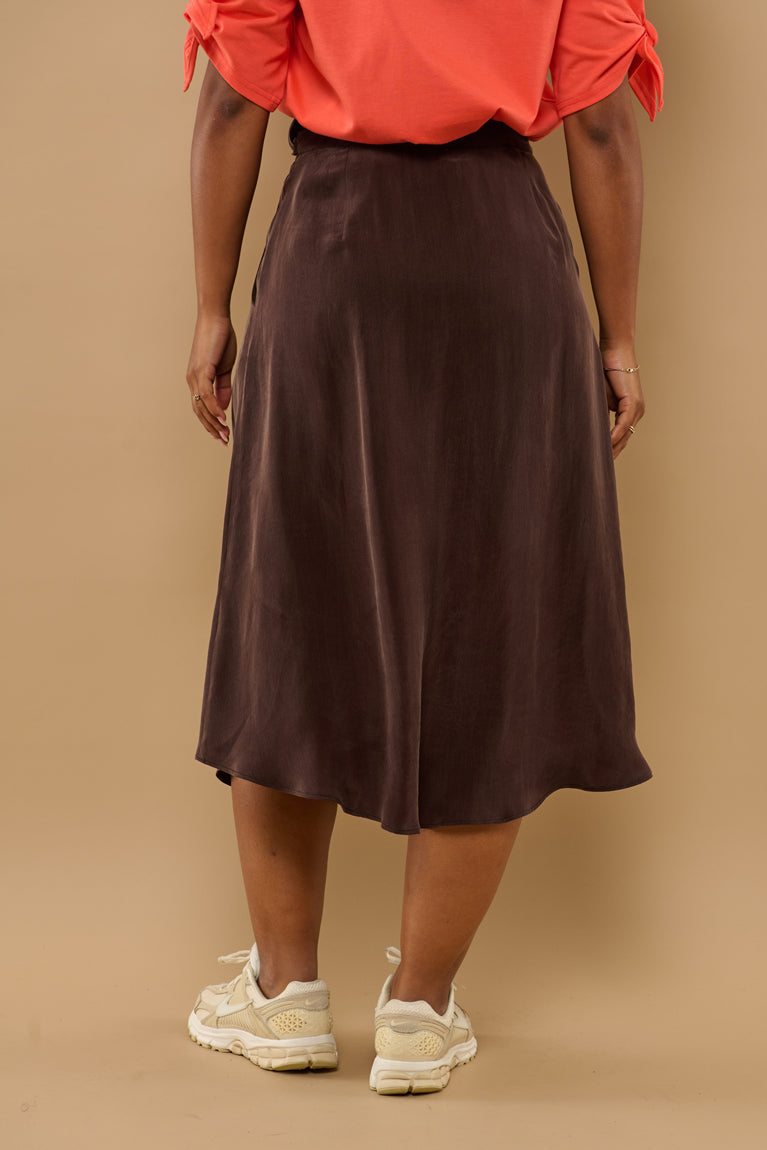 Froks Carla Nederdel / Coffee brown