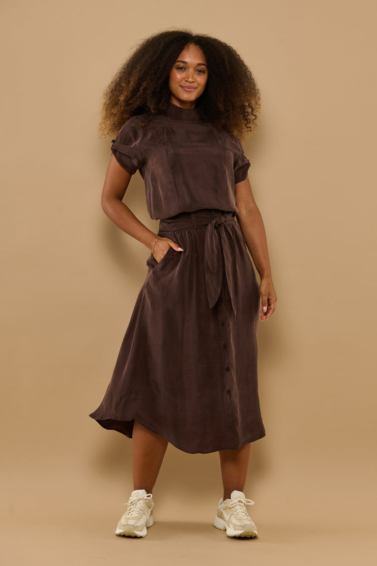 Froks Carla Nederdel / Coffee brown