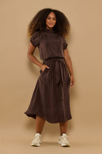 Froks Carla Nederdel / Coffee brown